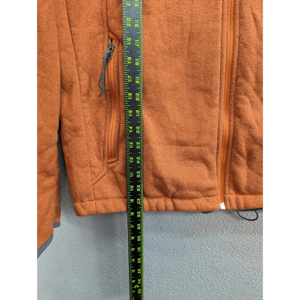 The North Face Fleece Jacket Polartec Thermal Pro Mens L Orange Full Zip Outdoor